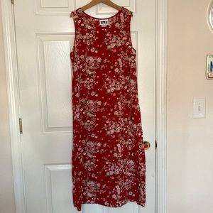 Women’s red floral dress